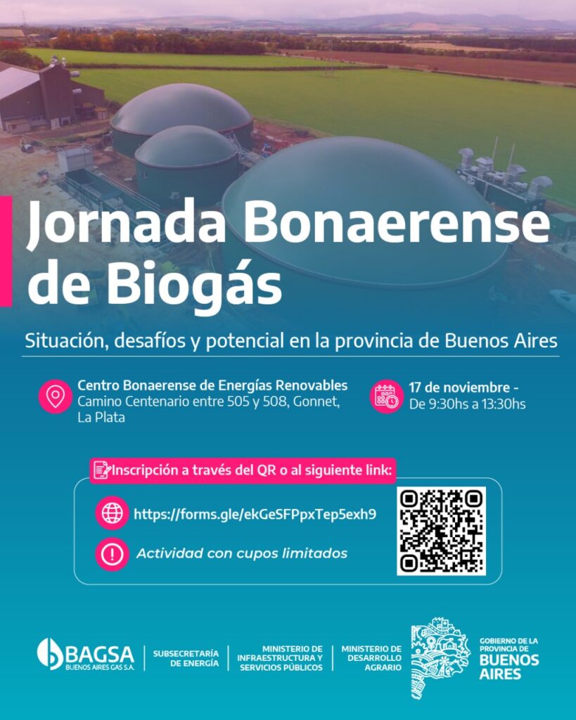 Invitación a la Jornada Bonaerense de Biogás